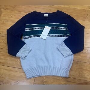 Gymboree Navy and Gray Striped Sweater Size 3T NWT
